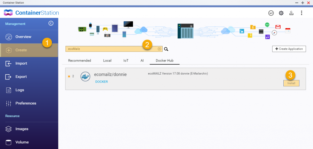 Installation Docker Image ecoMAILZ
