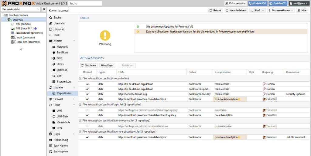 Proxmox Repositories